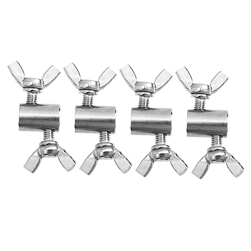 NAMOARLY 4pcs Wire Rope Butterfly Buckle Fasteners for Wire Rope Button Fastener Tool Steel Cable Clamp Rubber Band Plane Fence Wire Clamps Flan Screw Stainless Steel to Clamp
