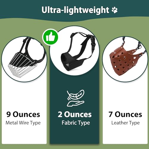 Mayerzon Pitbull Muzzle, Soft Dog Muzzle with Anti-Slip Strap for American Bully Bulldog Boxers Rottweilers, Fabric Mouth Guard for Medium Large Short Snout Dog Anti Biting Chewing, Allow to Drink