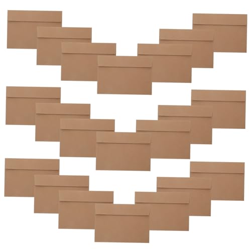 COMPUKAS 100個 クラフト 封筒 レター 封筒 メモ 用紙 収納 ホルダー レター ホルダー オフィス カード フォルダー パーティー 用品 文房具 用品 交換用 フォルダー ブラウン クラフト 紙