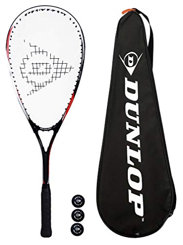 DUNLOP Raqueta de Squash Predator Biotec X-Lite (Varias Opciones) (Raqueta + 3 Pelotas)