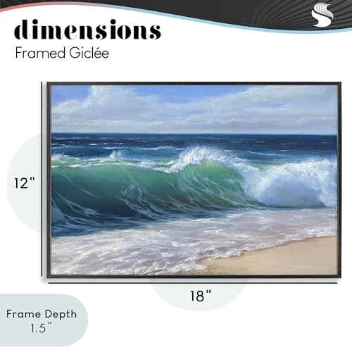Beach Waves Shore cadre Stupell Industries rompre la monotonie murale