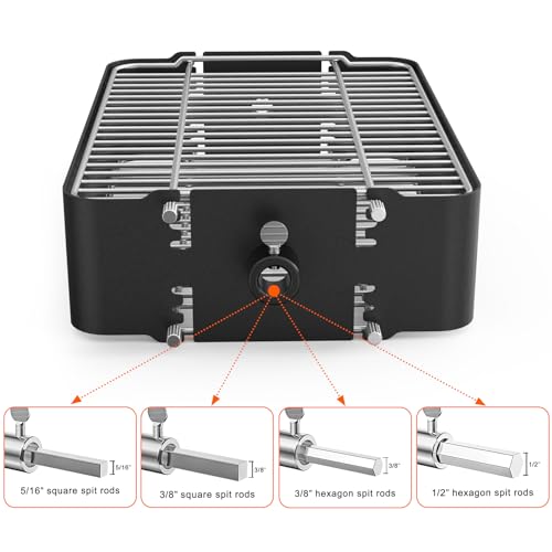 Onlyfire Stainless Steel Adjustable Rotisserie Basket Flat Rotating Cage Fits Most Charcoal, Kamado and Gas Grills by onlyfire - Image 9