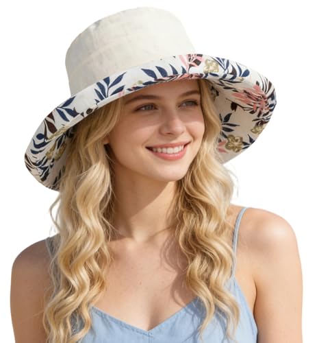 Sombrero de sol para mujer color beige talla M miniatura 1