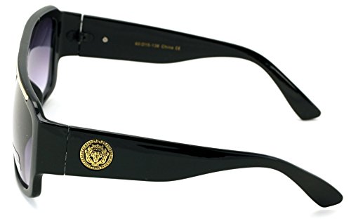 Image of Lion Head Flat Top Hip Hop Rapper Retro Bold Sunglasses