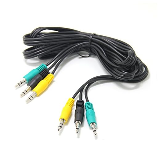 Ersättnings ljudkabel för 5.1 kanal, ancable Logitech datorhögtalare 3,5 mm 1/8 TRS-kontakt hane till hane 6 ft kompatibel med logitech z-5500, z-5450, z-5400, z-5300, z-906, z-680, x540