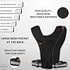 SYLPA® Running Vest Phone Holder, Adjustable Waistband and Shoulders Straps, Waterproof Phone Pouch, Large Back Mesh Pocket, Shoulder Key Pocket, Reflective Running Vest, Men & Women, Unisex