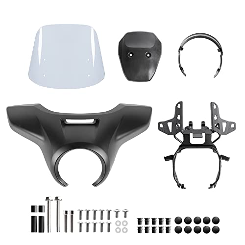 Tazgantax Motorcycle Front Headlight Fairing Windshield For Rebel1100 Mask Windscreen Visor Wind Deflector Screen Shield Compatible With H-Onda Rebel Cmx1100 2021 2022 2023 (Light Smoke+Matte Black) #TOP3