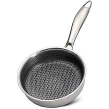 Stainless Steel Frying Pan, 6-Inch Small Pan, Tri-Ply Stainless Steel, Designed for Controlled Cooking, Induction Compatible