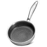 ZLFURLT Stainless Steel Frying Pan, 6-Inch Small Pan, Tri-Ply Stainless Steel, Designed for Controlled Cooking, Induction Compatible