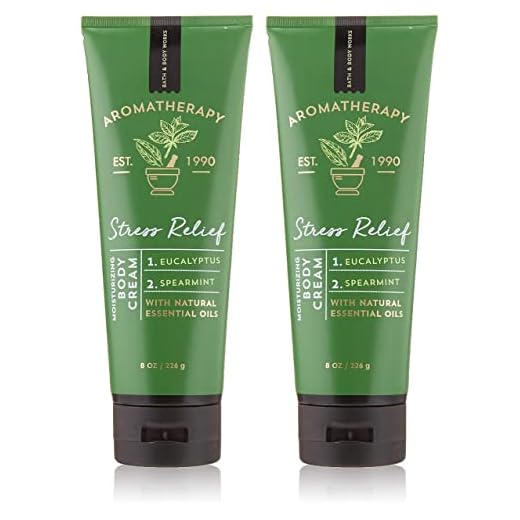 Bath & Body Works Aromatherapy Stress Relief Eucalyptus Spearmint Body Cream 8.0 oz, 226g (2 Pack)