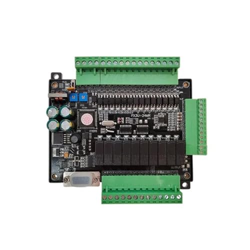 LFJQFQR - FX3U 24MR 24MT 14 Eingänge 10 Relaisausgänge Programmierbarer Logikcontroller mit RS232 RS485 38400 bps 6AD 2DA (FX3U-24MT)
