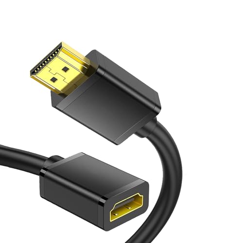 HDMI �����P�[�u�� �I�X-���X 4K@60Hz�𑜓x 3D�Ή� ����߂����R�l�N�^ �����イ����ւ� �����ϋv�� �v���O�A���h�v���C HDTV �f�B�X�v���C Switch PS 3 4�ȂǂɑΉ��i�u���b�N 1m�j