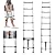 Qimu Telescoping Ladder,Aluminum Lightweight Extension Ladder,330lbs Max Capacity,Non-Slip Sturdy Multi-Purpose Telescope Portable Ladder Outdoor Indoor Use 8.53FT 2.6M