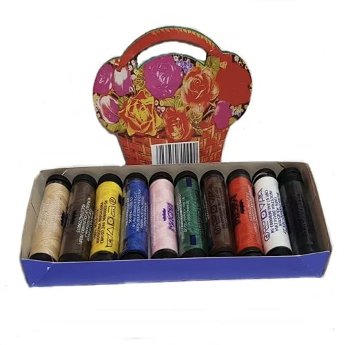Linha Sortida De Costura C/10 Retroz + 1 Agulheiro Cestinha