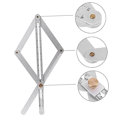 Herramienta Medidora de Ángulos Multiángulo de Aleación de Aluminio 2 Piezas miniatura 2