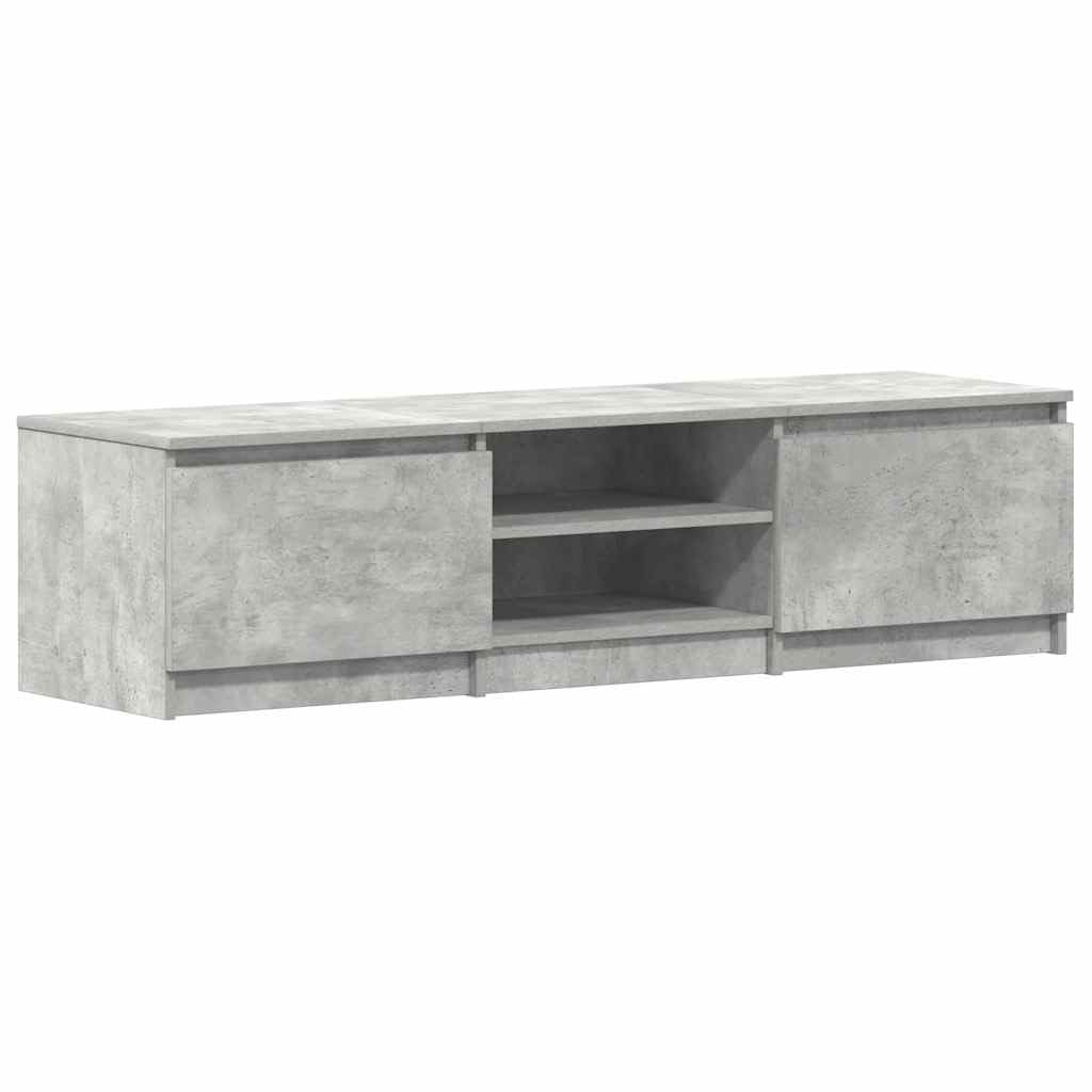 vidaXL TV Schrank mit 2 Schubladen 2 Fächern Lowboard Fernsehtisch Fernsehschrank TV Möbel Sideboard Betongrau 140x40x35,5cm Holzwerkstoff
