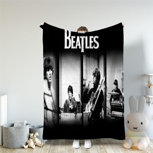 CHEWYZ The Beatles Couverture Polaire en Flanelle pour Enfants et Adultes,en Microfibre Moelleuse,Douce,Chaude et légère,imprimée en 3D,Couvre-lit pour lit,canapé,Chaise,Bureau (127x152cm) - Les Beatles, Paul McCartney, John Lennon, RIngo Starr, George Harrison CHEWYZ The Beatles Couverture Polaire en Flanelle pour Enfants et Adultes,en Microfibre Moelleuse,Douce,Chaude et légère,imprimée en 3D,Couvre-lit pour lit,canapé,Chaise,Bureau (127x152cm)