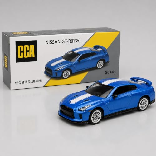 Image of Wizplex CCA Officially Licensed Nissan GT-R R35 1:64 Scale Die Cast Metal Car - Collectible Alloy Sports Coupe with Openable Doors & Free-Rolling Wheels, Display Showpiece for Kids 3+