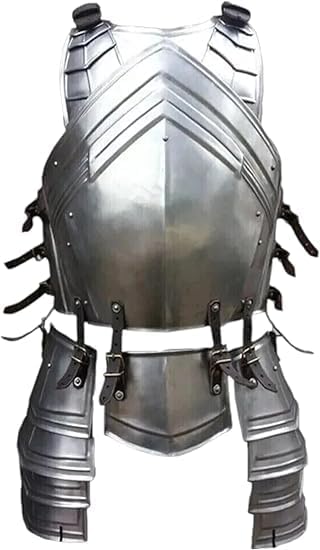Medieval Iron Chest & Back Breastplate Armor Jacket – LARP SCA Wearable Steel Body Armor for Costume, Cosplay & Gifting