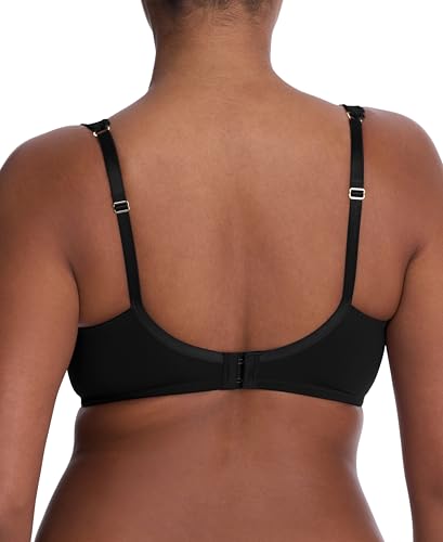 Natori Women's Body Doubles Lace Trim Full Coverage T-Shirt Bra 736037, Black, 36DD3