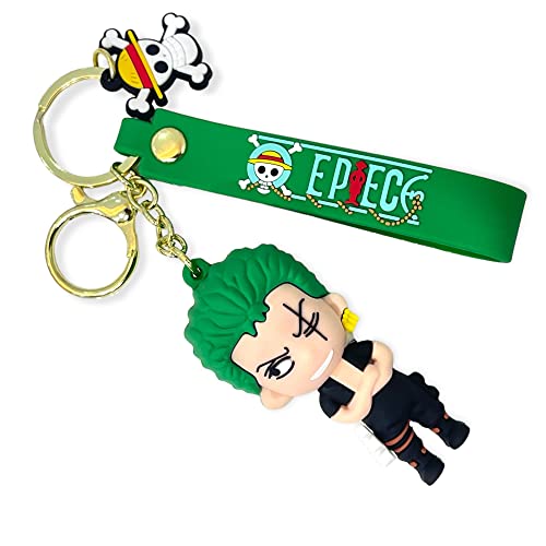 Image of AUGEN Rorona Zoro One Piece Action Figure Keychain Limited Edition for Car, Decoration, Cake, Office Desk & Study Table (Pack of 1)