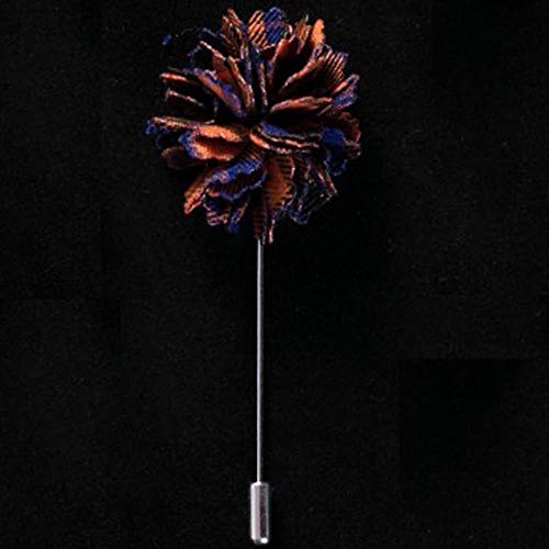 Men's Handmade Flowers Lapel Pin Flower Boutonniere Set Handmade For Suits 4PCSGift (C) by YANQINQIN - Used condition - Image 3
