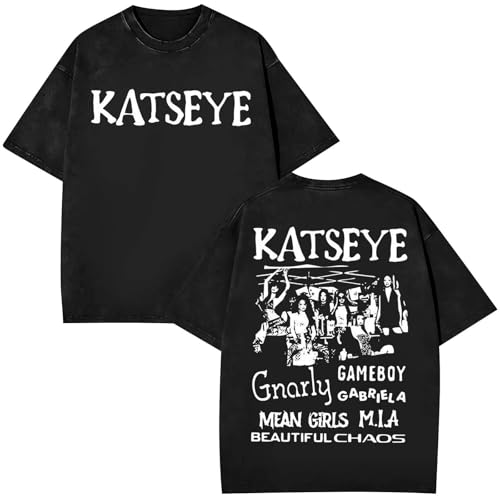 Katseye Shirt for Women, Gnarly Music Album Merch, Unisex Crewneck Short Sleeve Graphic Tees for Fans Black L