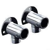 Massives Messing-Adapter-Set wandelt Sanitärinstallationen in die Oberflächenmontage für Thermostatventile um, geeignet für freiliegende Badewannenarmaturen und Outdoor-Duschsysteme, Silber, 1,9 cm