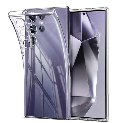 Galaxy S24 Ultra ケース 透明 クリア TPU 薄型 ギャラクシー S24 Ultra カバー SC-52E SCG26 スマホケース 耐衝撃 スリム シリコン 黄変防止 ストラップホール付き サムスンS24Ultra ケース クリア