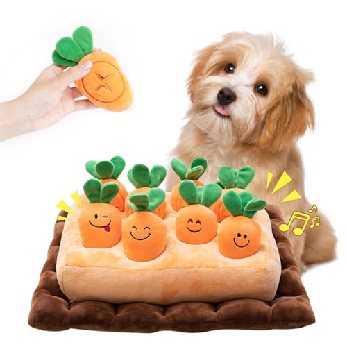 ECEGOPKOKV 犬用 ノーズワークマット にんじん8本有料キガサガサ音 知育玩具 お泊りファン ストレスキャンセル