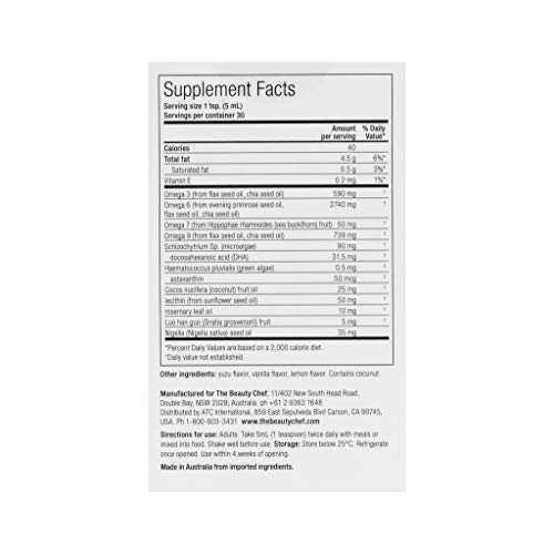 The Beauty Chef - Omega Elixir Inner Beauty Boost | Clean, Vegan Inner Beauty Supplements (5.07 Fl Oz | 150 Ml) #TOP5