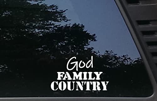 GOD Family Country ~Charlie Kirk - 6 1/4" x 3 3/4" die Cut Vinyl Decal/Sticker for Windows