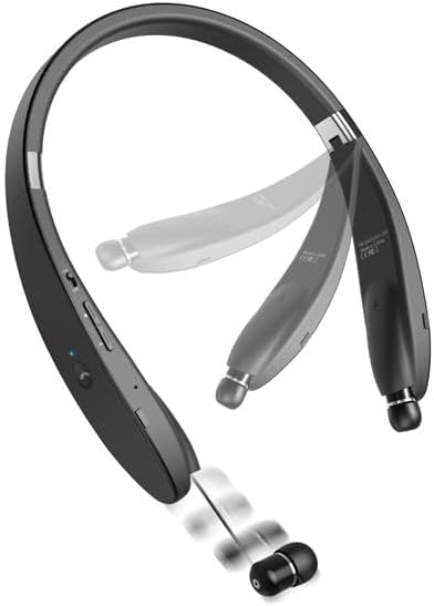 Wireless Headphones Sports Earphones Hands-Free Mic Compatible with Samsung Galaxy Tab S6 Lite 10.4" (2024,2022,2020), Folding Retractable Neckband Headset Earbuds Hi-Fi Sound