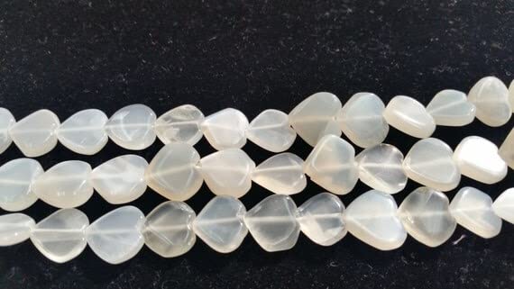 Pierre de lune blanche véritable LKBEADS perles cœur 13mm pour bijoux DIY