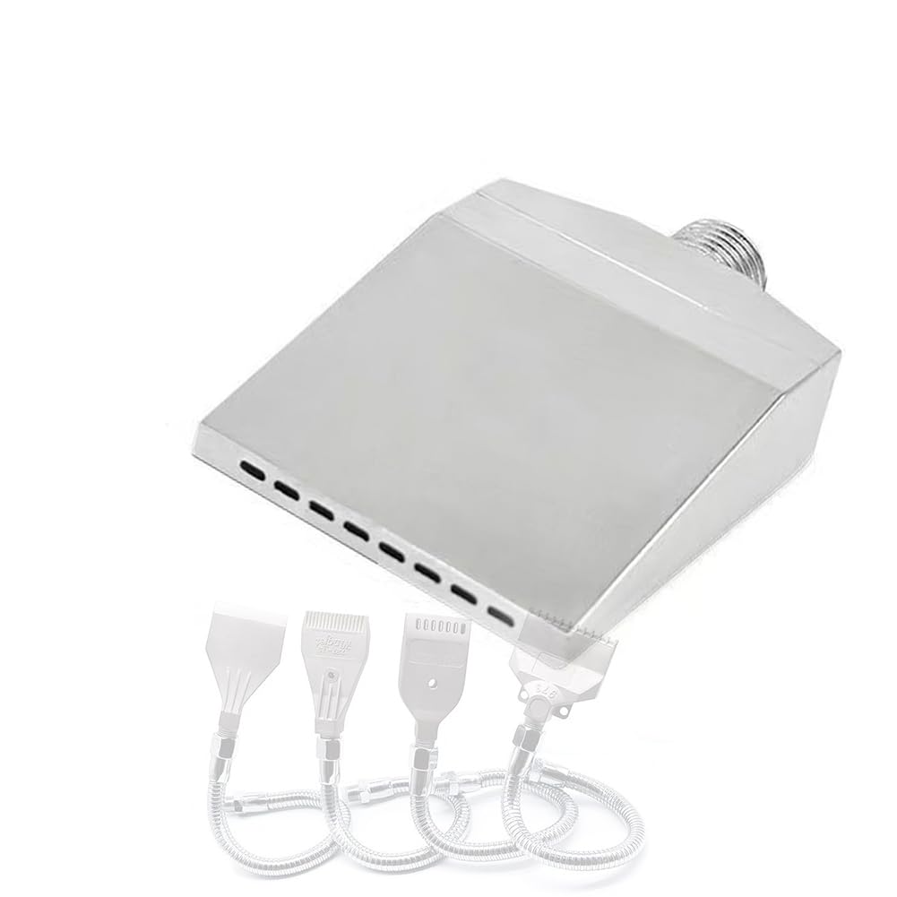 Linea maschile G1/4, tintinnio per ugello del serbatoio in acciaio inossidabile inossidabile 8-16 fori, soffiatore, argento aria compresso 8-hole aluminum alloy material 5 pezzi
