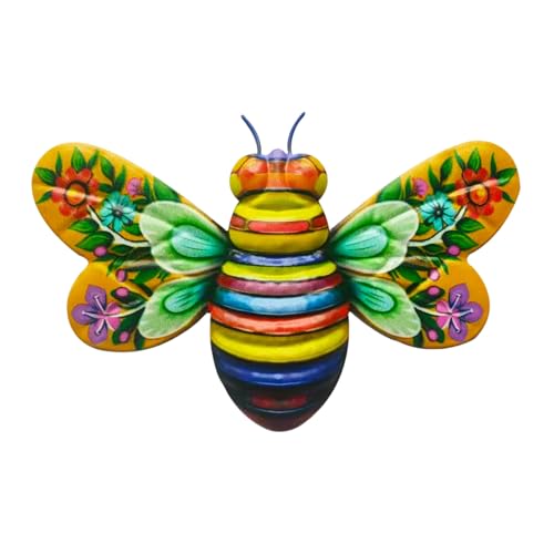 Metal Outdoor Wall Art Decor, Bee Wall Decoration, Iron Bee Garden Art, Metal Craftwork, Bumble Bee Decor Outdoor Hanging Bees for Wall and Garden Decoration, Indoor or Outdoor Decorative Art