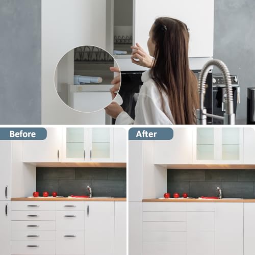 GlasFlength Drucktüröffner Push to Open Türöffner, 10 Stück Schranktür Dämpfer Softclose Türdämpfer Magnetschnäpper Drucktüröffner Druckschnapper für Schranktür Schublade Möbel und Schrank Grau
