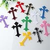 11pcs Cross Patches Iron Sew On Cross Embroidery Applique Patch DIY Iron Patches Mixed Colors Embroidered Patches for Jeans Hats Shirts Jackets Backpacks Decor #1