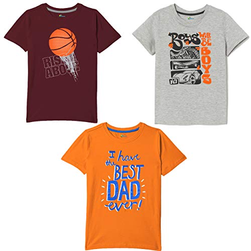 Image of Real Basics Boy's Regular Tshirt(Pack of 3)