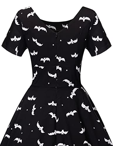 Image of GownTown Women's 1950s Vintage Dresses Short Sleeves Cocktail Stretchy Party Dresses with Pocket
