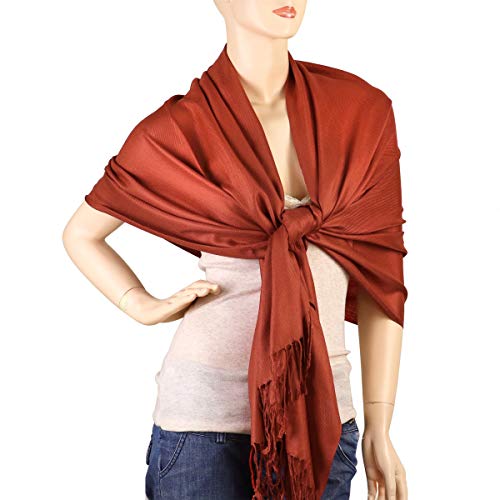 Falari Women's Soft Solid Color Pashmina Shawl Wrap Scarf Wedding Favors Bride Bridesmaid Gifts Evening Dress2