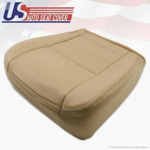 2002-2007 for for Ford F250 F350 Lariat Passenger Bottom Leather Seat Cover Parchmnt TAN
