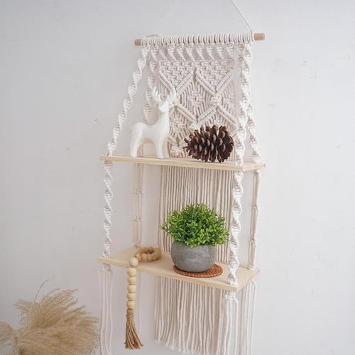 Étagère flottante Boho pour optimiser les petits espaces sans percer - 3