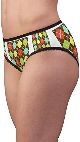 Argyle Pattern Panties, Argyle Pattern Underwear, Briefs, Cotton Briefs, Funny Underwear, Panties For Women