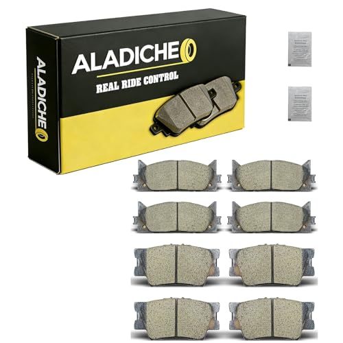 ALADICHE upgrade Front Rear Ceramic Disc Brake Pads Set Compatible