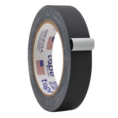 Image of WOD GTC12 Gaffer Tape, Black Low Gloss Finish Film, 1 inch x 60 ft. (Pack of 48) Residue Free, Non Reflective Cloth Fabric, Secure Cords, Water Resistant, Photography, Filming Backdrop