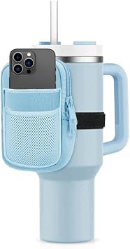 KATYDID Tumbler Zipper Pouch and Phone Holder with 3 Pockets - Compact Water Bottle Pouch for Wallet, Keys, and Phone - Premium Tumbler Accessories