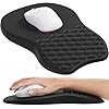 MROCO Ergonomic Mouse Pad with Wrist Support, Wrist Rest Mousepads for Carpal Tunnel Pain Relief, Memory Foam Pad with Massage Bulge and Non-Slip Base for Office, Home, Black
