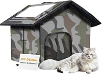Katzenhaus Outdoor, Katzenhöhlen Für Draußen Winterfest Wasserdicht, Faltbare Wasserdicht Wetterfester Katzenhöhle Haustierhaus, Katzenhaus Tierheim Für Streuner Haustiere