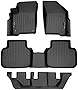 MAXLINER Custom Fit Floor Mats 3 Row Liner Set Black Compatible with 2012-2020 Dodge Journey with 1st Row Dual Floor Hooks